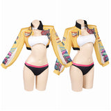 Disfraz sexy amarillo Rumi para mujer, ideal para Halloween, carnaval o fiestas.
