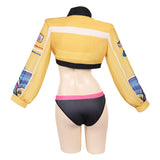 Disfraz sexy amarillo Rumi para mujer, ideal para Halloween, carnaval o fiestas.