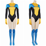 Invincible Terra Grayson Cosplay Amarillo Disfraz Adulto Mujer Traje De Carnaval Halloween Fiesta