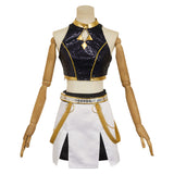 Top negro sin tirantes Zoey Cosplay para mujer adulta traje de carnaval y Halloween