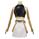 Top negro sin tirantes Zoey Cosplay para mujer adulta traje de carnaval y Halloween