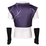 Traje de carnaval de Halloween Mystery Saja negro y morado