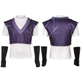 Traje de carnaval de Halloween Mystery Saja negro y morado