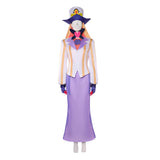 Traje de carnaval para hombre adulto Hazbin Hotel Sir Pentious con top amarillo y blanco y falda morada para Halloween