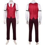 Traje de cosplay de Alastor Red del Hotel Hazbin para hombre adulto traje para fiesta de carnaval y Halloween