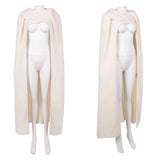 Traje de cosplay de Padmé Amidala con capa blanca para Halloween, carnaval y fiestas
