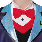 Traje de cosplay Hazbin Hotel Vox azul oscuro para hombre adulto traje para fiesta de Halloween y carnaval