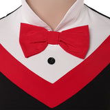 Traje de cosplay Hazbin Hotel Vox azul oscuro para hombre adulto traje para fiesta de Halloween y carnaval
