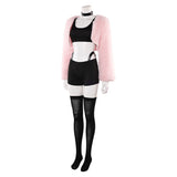 Traje de cosplay rosa Angel Dust de Hazbin Hotel para mujer adulta traje para fiesta de Halloween y carnaval.