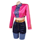 Traje de cosplay rosa Rumi para mujer adulta traje para fiesta de Halloween y carnaval