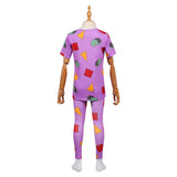 Traje de cosplay Zoey Purple pijama traje para Halloween y carnaval