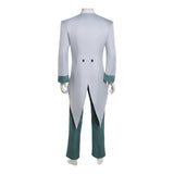 Traje gris y verde de Vox de Hazbin Hotel para cosplay para hombre adulto para Halloween carnaval o fiesta