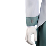 Traje gris y verde de Vox de Hazbin Hotel para cosplay para hombre adulto para Halloween carnaval o fiesta