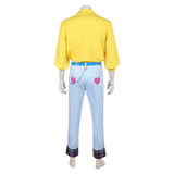 Traje romántico amarillo para hombre adulto disfraz de cosplay traje de carnaval para Halloween