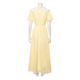 Vestido cosplay amarillo Husk de Hazbin Hotel para mujer adulta traje para fiesta de carnaval y Halloween.