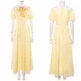 Vestido cosplay amarillo Husk de Hazbin Hotel para mujer adulta traje para fiesta de carnaval y Halloween.