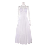 Vestido cosplay blanco Wicked Glinda para mujer adulta traje para fiesta de carnaval y Halloween.