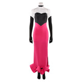 Vestido cosplay rojo Hazbin Hotel Angel Dust para mujer adulta, traje para fiesta de carnaval y Halloween.
