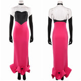 Vestido cosplay rojo Hazbin Hotel Angel Dust para mujer adulta, traje para fiesta de carnaval y Halloween.