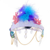 Corona Banda para el Cabello Estrella de Mar Cáscara Cinta de Pelo Fiesta Cumpleaños Carnaval Decoración Accesorios