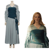 Película The Lord of the Rings: The Rings of Power 1 Galadriel Cosplay Disfraz Traje Vestido Halloween Carnaval
