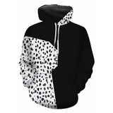 Película Cruella Sudadera 3D Impreso Cosplay Disfraz Halloween Carnaval Traje