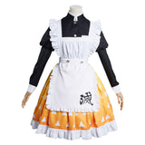 Anime Demon Slayer Agatsuma Zenitsu Mucama Lolita Cosplay Navidad Disfraz Vestido Carnaval Traje-disfrazdeptdiadebrujas.com®