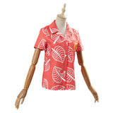 Animal Crossing Isabelle Camisa Bosque de Los Animales Cosplay Camisa de Manga Corta para Femenino