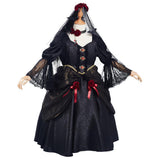 Anime Niños Chicas Vampire Bride Precioso Cosplay Disfraz Halloween Falda Carnaval Traje
