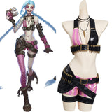 Juego League of Legends - LoL Jinx Piel Original Cosplay Disfraz Navidad Carnaval Fiesta Sensual Traje