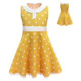 Toy Story 4 Gabby Cosplay Vestido de Color Amarilla Halloween Carnaval Vestido para Niñas