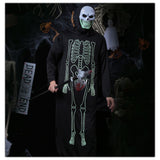 Halloween Disfraz de Horror Esqueleto Luminoso Cosplay Capa para Adultos