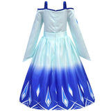 Frozen 2 Vestido Princesa Vestido Fiesta de Cumpleaños Reina Elsa Vestido para Niñas
