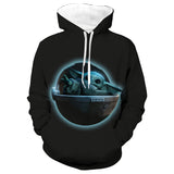 La Guerra de Las Galaxias Star Wars The Mandalorian Baby Yoda Sudadera Estampada para Adultos Unisex