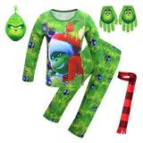 Grinch Cosplay How the Grinch Stole Camisa con Pantalones para Navidad para Niños