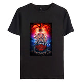 Stranger Things 2 Cosplay Halloween Camiseta Estampada de Color Negro para Adultos Unisex