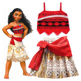 Moana Cosplay Disfraz Traje Conjunto para Niñas Regalo de Halloween