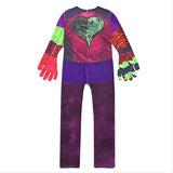 Los Descendientes Descendants 3 Evie Cosplay Mono de Halloween Carnaval Mono para Niñas