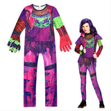 Los Descendientes Descendants 3 Evie Cosplay Mono de Halloween Carnaval Mono para Niñas
