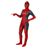 Deadpool Divertido Cosplay Mono Sexy Tirante Halloween Cosplay Mono para Adultos Femenino