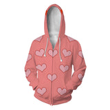 Harley Quinn Versión Pijama Sudadera Estampada con Cremallera para Adultos Unisex