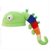 Gorro de Camaleón de Felpa Sombrero de Animal Cosplay Halloween Accesorios