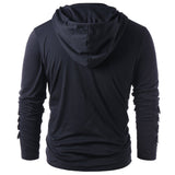 Halloween Carnaval Masculino Gótica Steampunk Sudadera con capucha  con correas de cuero