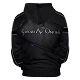 Anime Sword Art Online SAO Sudadera Negra para Adultos Unisex