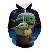 La Guerra de Las Galaxias Star wars The Mandalorian Baby Yoda Sudadera Estampada para Adultos Unisex