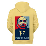 Martin Luther King Jr. Dream Sueño Sudadera Estampada con Capucha para Adultos Unisex