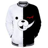 Anime Danganronpa Monokuma Cosplay Chaqueta de Béisbol Top Casual para Adultos