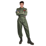 Top Gun Traje de Piloto Aviator Wingman Mono Traje de Vuelo Halloween Mono para Adultos