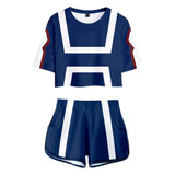 My Hero Academia UA Traje de Entrenamiento Cosplay Top y Pantalones Cortos Ropa de 2 Piezas Unisex