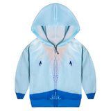 Frozen Princesa Elsa Cosplay Sudadera con Cremallera Chaqueta para Niñas